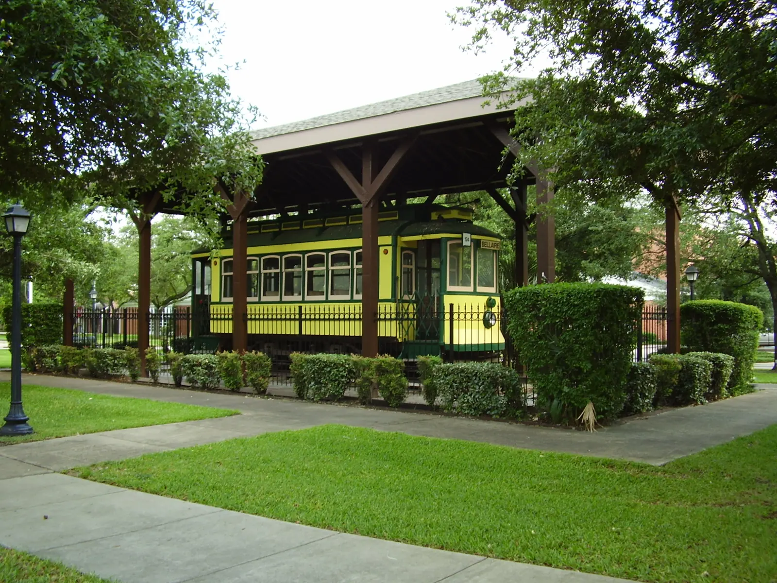 Historic Bellaire streetcar in Bellaire, Texas