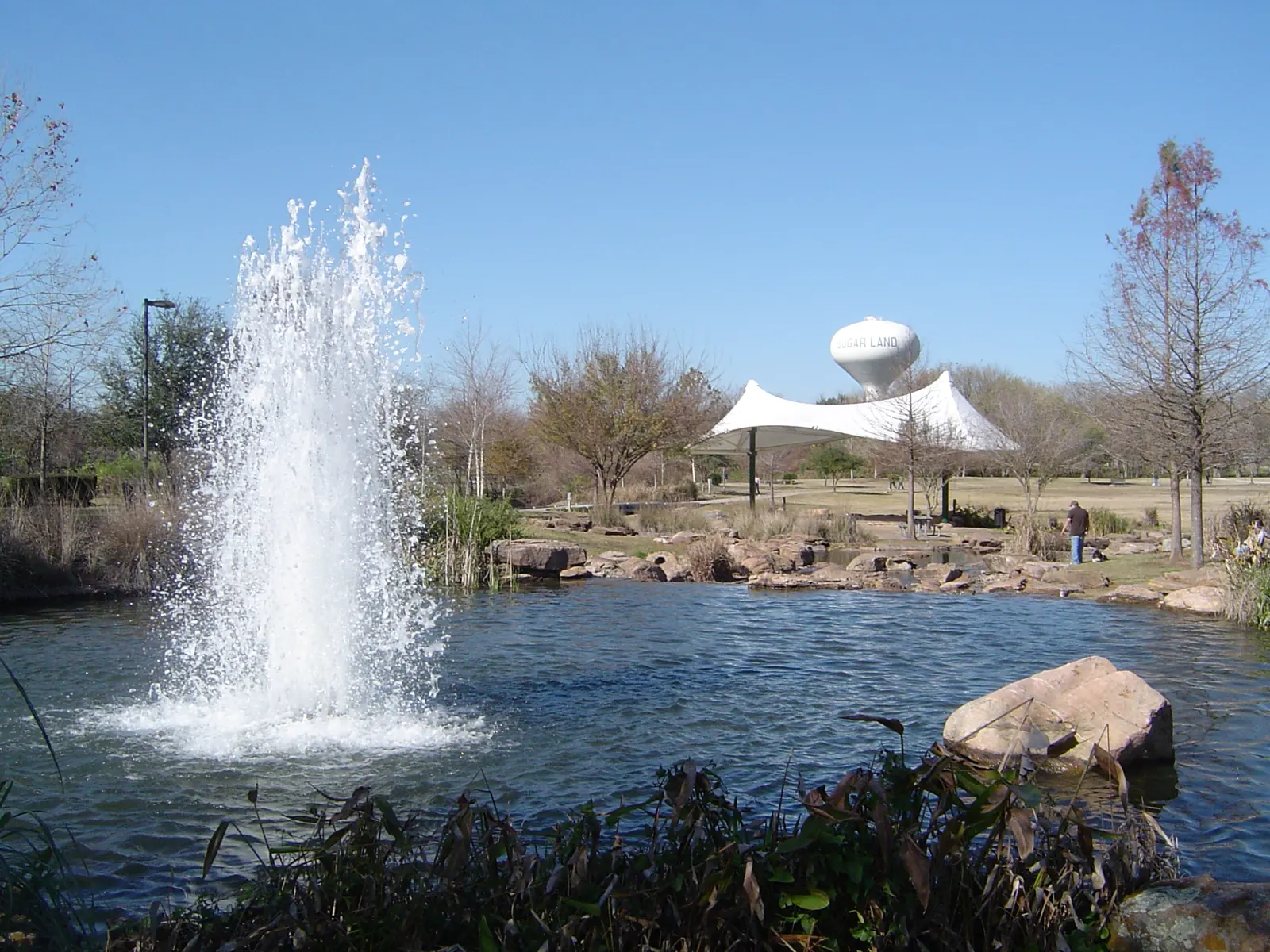 Oyster Creek Park fountain in Sugar Land, Texas